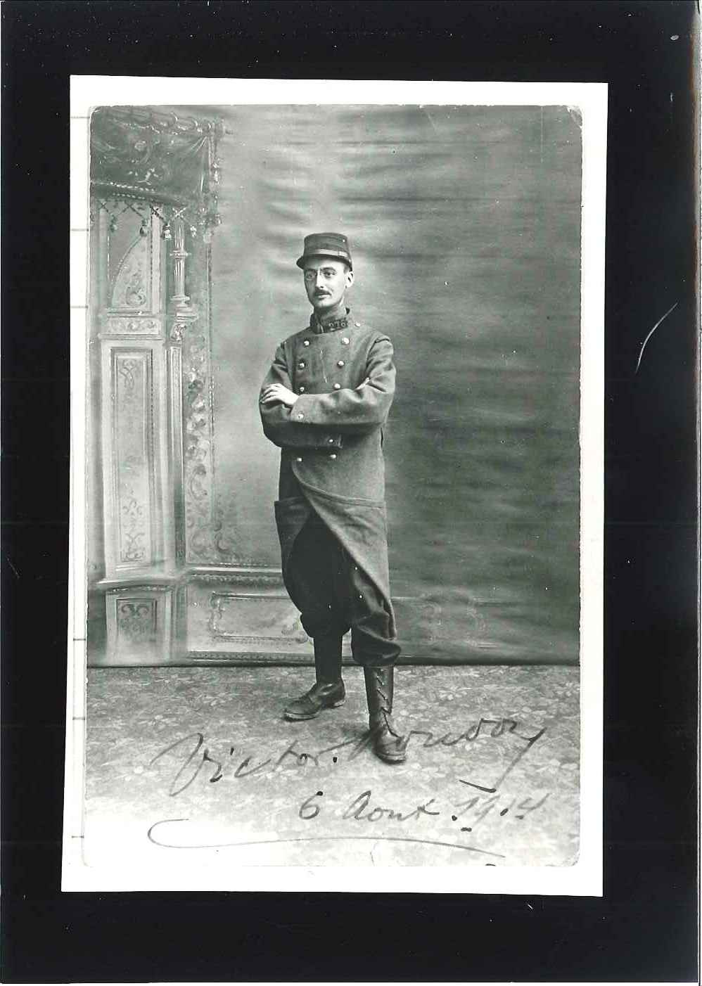 Victor Boudon le 4 août 1914 (Collection SAM2G)